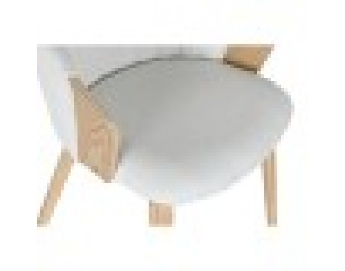 Трапезен стол Home ESPRIT Бял полиестер Дървен 60 x 57,5 x 79 cm