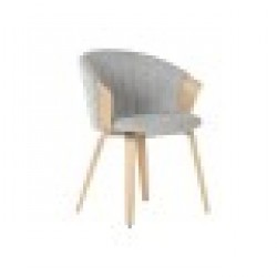 Трапезен стол Home ESPRIT Сив полиестер Дървен 60 x 57,5 x 79 cm - Маси