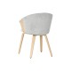 Трапезен стол Home ESPRIT Сив полиестер Дървен 60 x 57,5 x 79 cm Трапезен стол Home ESPRIT Сив полиестер Дървен 60 x 57,5 x 79 cm