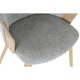 Трапезен стол Home ESPRIT Сив полиестер Дървен 60 x 57,5 x 79 cm Трапезен стол Home ESPRIT Сив полиестер Дървен 60 x 57,5 x 79 cm