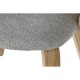 Трапезен стол Home ESPRIT Сив полиестер Дървен 60 x 57,5 x 79 cm Трапезен стол Home ESPRIT Сив полиестер Дървен 60 x 57,5 x 79 cm