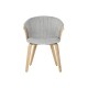 Трапезен стол Home ESPRIT Сив полиестер Дървен 60 x 57,5 x 79 cm Трапезен стол Home ESPRIT Сив полиестер Дървен 60 x 57,5 x 79 cm