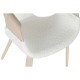 Трапезен стол Home ESPRIT Бял полиестер Дървен 55,5 x 67,5 x 80,5 cm Трапезен стол Home ESPRIT Бял полиестер Дървен 55,5 x 67,5 x 80,5 cm