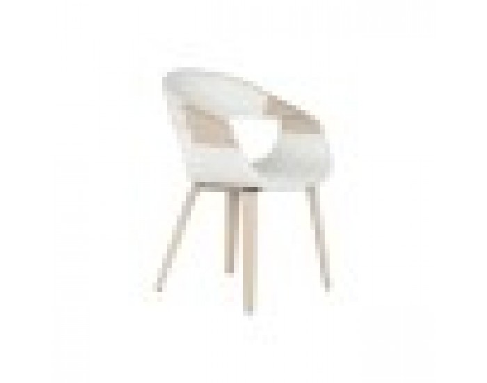 Трапезен стол Home ESPRIT Бял полиестер Дървен 55,5 x 67,5 x 80,5 cm Трапезен стол Home ESPRIT Бял полиестер Дървен 55,5 x 67,5 x 80,5 cm