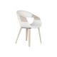 Трапезен стол Home ESPRIT Бял полиестер Дървен 55,5 x 67,5 x 80,5 cm Трапезен стол Home ESPRIT Бял полиестер Дървен 55,5 x 67,5 x 80,5 cm