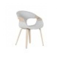 Трапезен стол Home ESPRIT Сив полиестер Дървен 55,5 x 67,5 x 80,5 cm - Маси