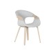 Трапезен стол Home ESPRIT Сив полиестер Дървен 55,5 x 67,5 x 80,5 cm Трапезен стол Home ESPRIT Сив полиестер Дървен 55,5 x 67,5 x 80,5 cm