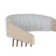 Трапезен стол Home ESPRIT Сив полиестер Дървен 51 x 55 x 91 cm Трапезен стол Home ESPRIT Сив полиестер Дървен 51 x 55 x 91 cm