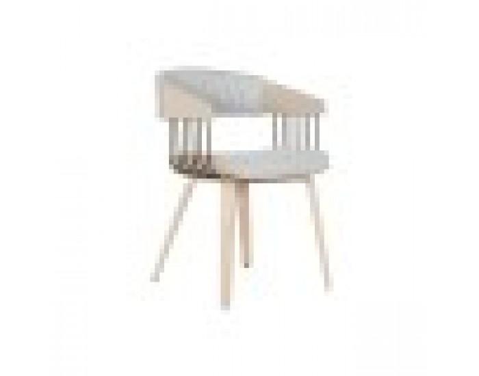 Трапезен стол Home ESPRIT Сив полиестер Дървен 51 x 55 x 76,5 cm