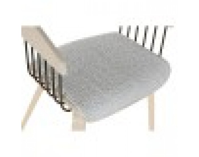 Трапезен стол Home ESPRIT Сив полиестер Дървен 51 x 55 x 76,5 cm