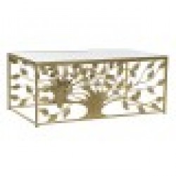Маса за кафе DKD Home Decor Огледало, Метал, 110 x 60 x 46 cm - Комплекти маси и столове