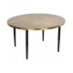 Помощна маса DKD Home Decor, Метал, Дървен Glamour, 85 x 85 x 45 cm - Комплекти маси и столове