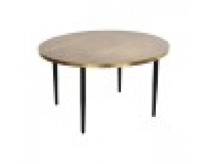 Помощна маса DKD Home Decor, Метал, Дървен Glamour, 85 x 85 x 45 cm