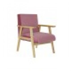Фотьойл DKD Home Decor, Розов, полиестер, Дървен, MDF, 61 x 63 x 77 cm - Комплекти маси и столове