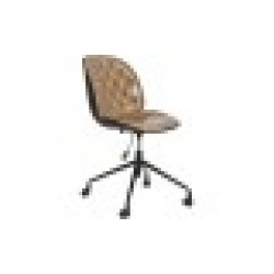Офис стол DKD Home Decor 47,5 x 57,5 x 83 cm Светло кафяв полипропилен - Комплекти маси и столове