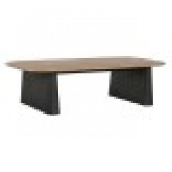 Маса за кафе Home ESPRIT Черен Естествен 120 x 60 x 32 cm - Комплекти маси и столове