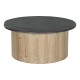 Маса за кафе Home ESPRIT Естествен Тъмно сив Ела 90 x 90 x 40 cm