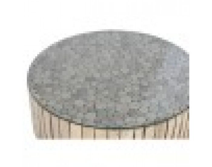 Маса за кафе Home ESPRIT Естествен Кристал Евкалиптово дърво 90 x 90 x 30 cm