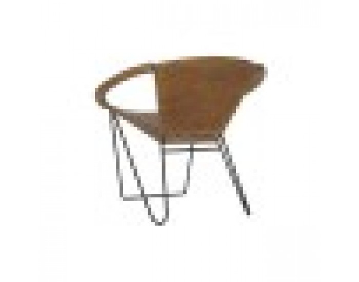 Трапезен стол DKD Home Decor Черен Метал Кожа Светло кафяв Vintage (81 x 67 x 71 cm)