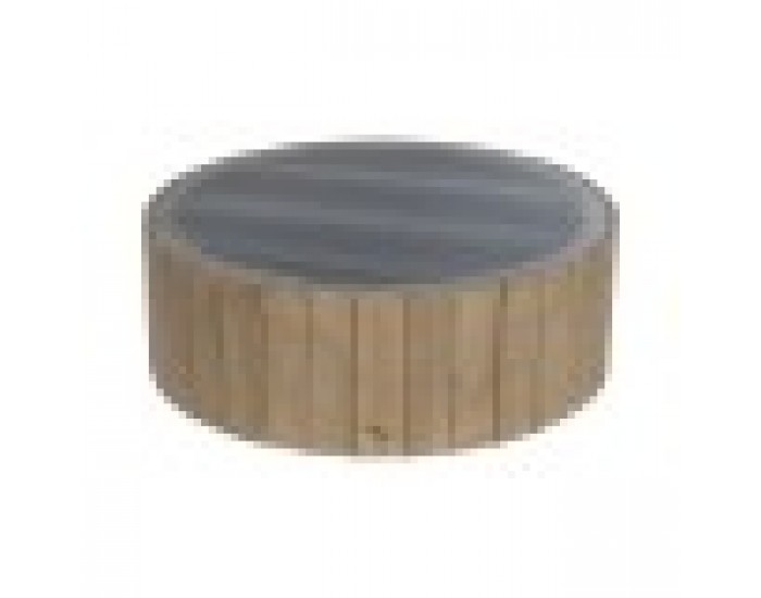 Маса за кафе Home ESPRIT Ела Дървен MDF 90 x 90 x 30 cm