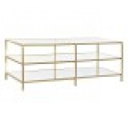 Маса за кафе DKD Home Decor Златен 120 x 50 x 45 cm Огледало Метал - Комплекти маси и столове