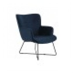 Фотьойл DKD Home Decor Син Черен Метал 68 x 76 x 90 cm - Комплекти маси и столове