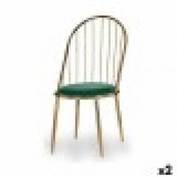 Стол Линии Зелен Златен Желязо 48 x 95,5 x 48 cm (2 броя) - Комплекти маси и столове