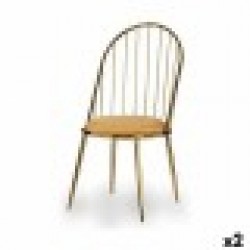 Стол Линии Златен Горчица Желязо 48 x 95,5 x 48 cm (2 броя) - Комплекти маси и столове