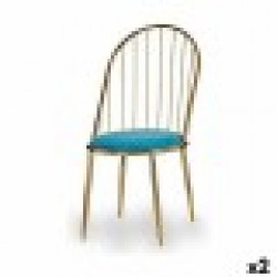 Стол Линии Син Златен Желязо 48 x 95,5 x 48 cm (2 броя) - Комплекти маси и столове
