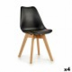 Трапезен стол Кафяв Черен 42 x 80 x 50 cm (4 броя) - Комплекти маси и столове
