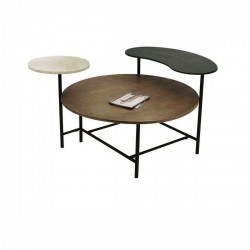 Маса за кафе DKD Home Decor 118 x 90 x 61 cm Метал Алуминий Дървен MDF - Комплекти маси и столове