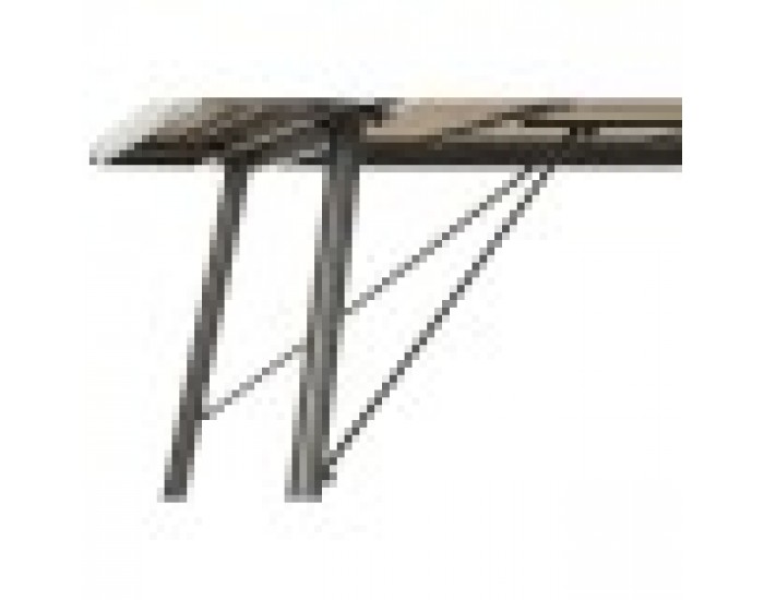 Трапезна маса DKD Home Decor Ела Естествен Метал Светло сив 161 x 90 x 75 cm