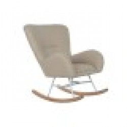 Люлеещ се стол Home ESPRIT Бял полиестер Метал 74 X 90 X 95 cm - Комплекти маси и столове