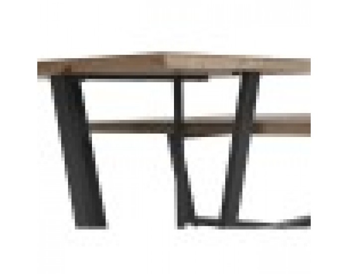 Маса за кафе Home ESPRIT Черен Естествен Метал Cмърч 118 x 78 x 45 cm