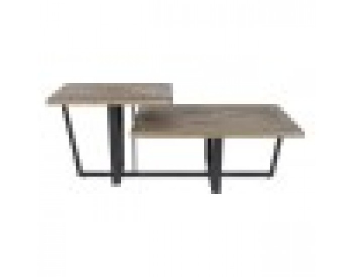 Маса за кафе Home ESPRIT Черен Естествен Метал Cмърч 118 x 78 x 45 cm