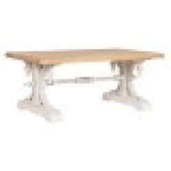 Маса за кафе Home ESPRIT Бял Естествен Cмърч Дървен MDF 110 x 65 x 46 cm - Комплекти маси и столове