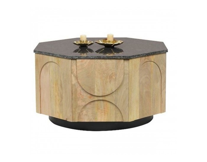 Маса за кафе DKD Home Decor Мрамор Дърво манго 80 x 80 x 45 cm