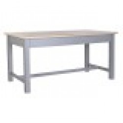 Трапезна маса DKD Home Decor, Сив, Дървен, MDF, 161.5 x 81.5 x 78 cm - Комплекти маси и столове