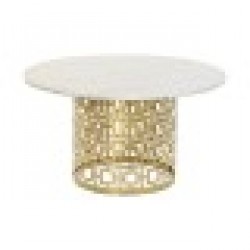 Помощна маса DKD Home Decor Метал Мрамор (76 x 76 x 43 cm) - Комплекти маси и столове