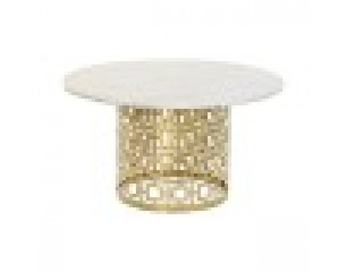 Помощна маса DKD Home Decor Метал Мрамор (76 x 76 x 43 cm)