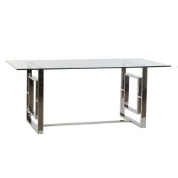 Трапезна маса DKD Home Decor, Кристал, Стомана, 180 x 90 x 75 cm - Комплекти маси и столове