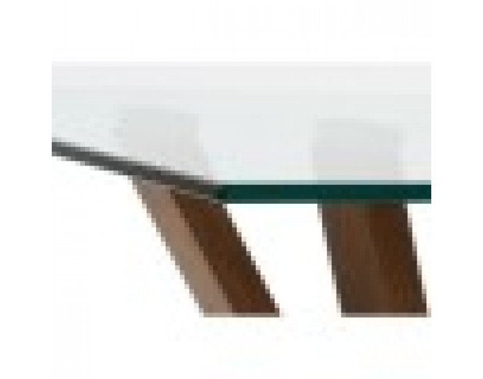 Маса за кафе DKD Home Decor Кристал Oрех Алуминий 130 x 70 x 42 cm