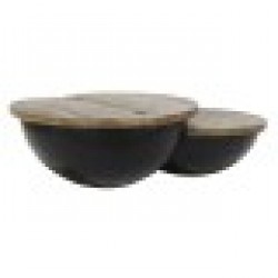 Маса за кафе DKD Home Decor Метал Дървен (114 x 76 x 33 cm) - Комплекти маси и столове