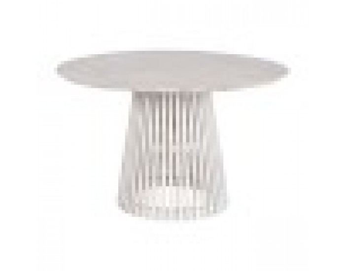 Трапезна маса Home ESPRIT Бял дърво Минди 120 x 120 x 75 cm