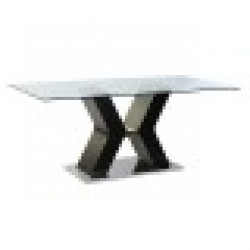 Трапезна маса DKD Home Decor Черен Дървен калено стъкло Дървен MDF 180 x 90 x 76 cm - Комплекти маси и столове
