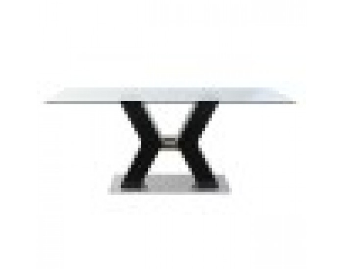 Трапезна маса DKD Home Decor Черен Дървен калено стъкло Дървен MDF 180 x 90 x 76 cm