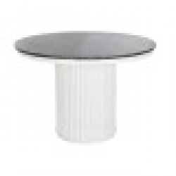 Трапезна маса DKD Home Decor Бял Черен Мед Метал Мрамор 110 x 110 x 76 cm - Комплекти маси и столове