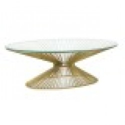 Помощна маса DKD Home Decor Златен Кристал Стомана 138 x 66 x 46 cm - Комплекти маси и столове