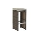 Комплект от маса с стола DKD Home Decor Зелен синтетичен ратан Стомана (7 pcs) (143 x 80 x 100 cm)