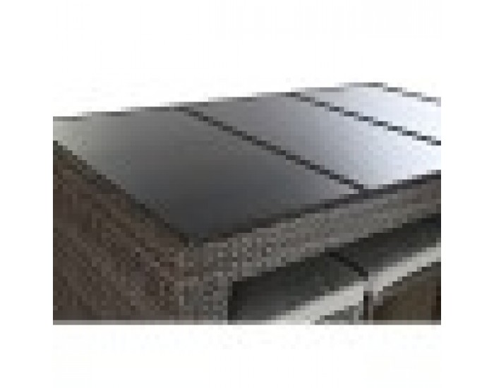 Комплект от маса с стола DKD Home Decor Зелен синтетичен ратан Стомана (7 pcs) (143 x 80 x 100 cm)